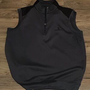 Pebble Beach Black Sleeveless Pullover with Zipper